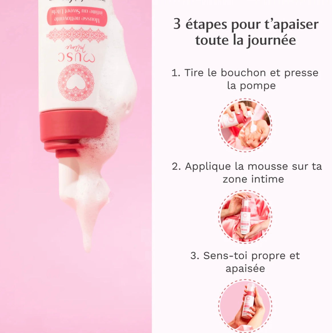 MUSC INTIME - Mousse Intime Sweet Litchi - La Délicieuse