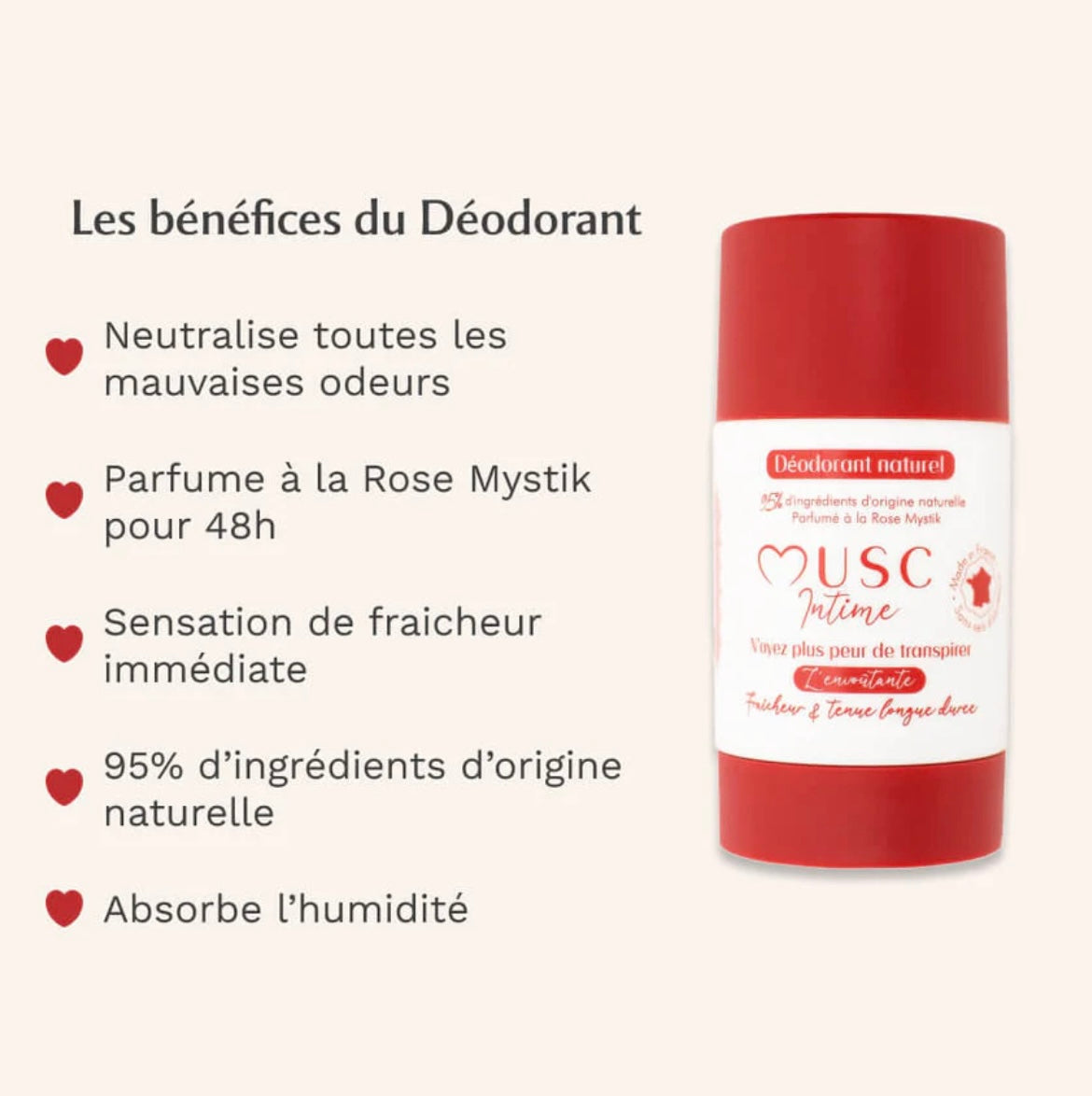 MUSC INTIME - déodorant naturel Rose Mystik 🥀