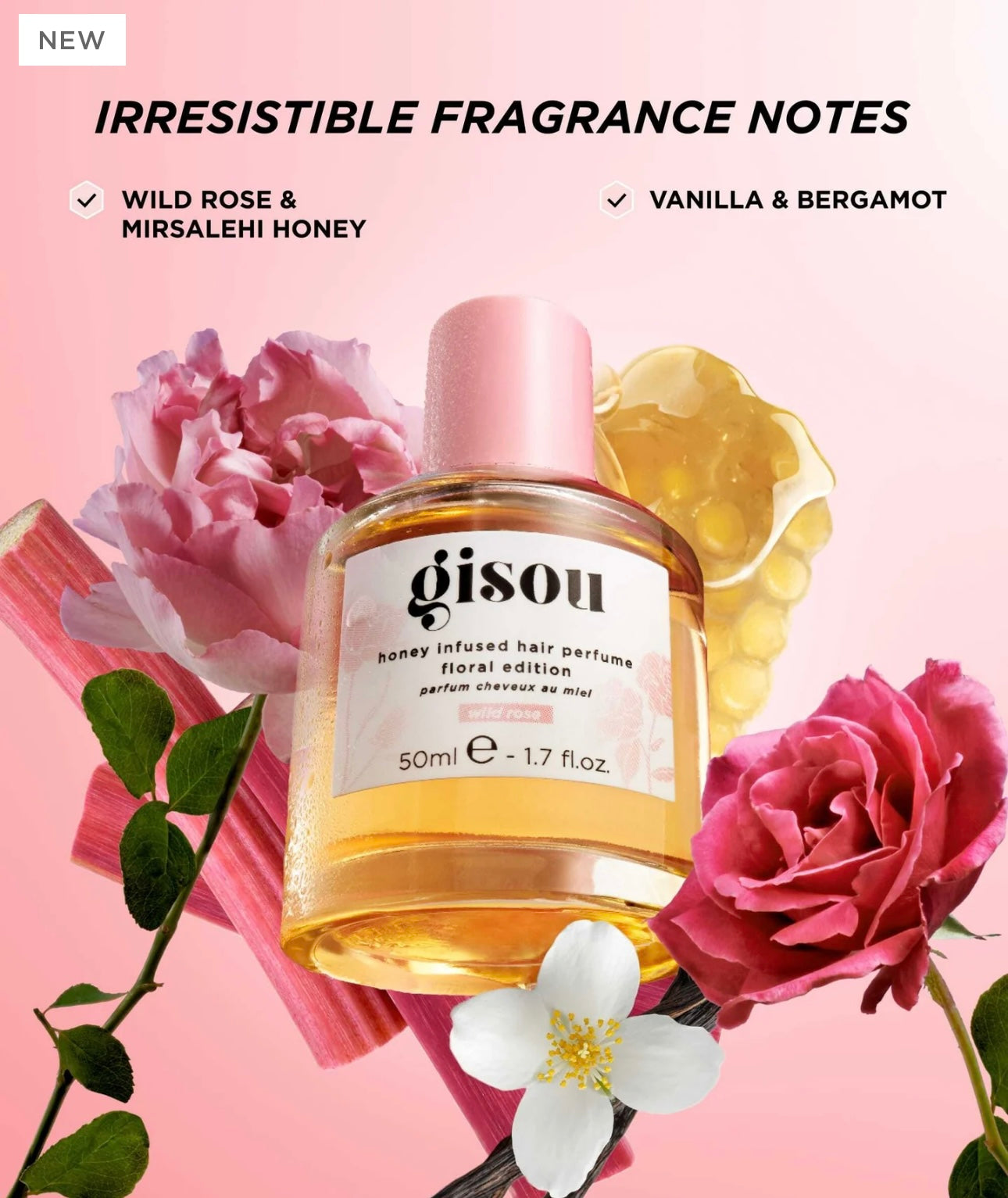 GISOU - Honey🍯/Wild Rose 🌸 infused Hair Parfume (50 ML )