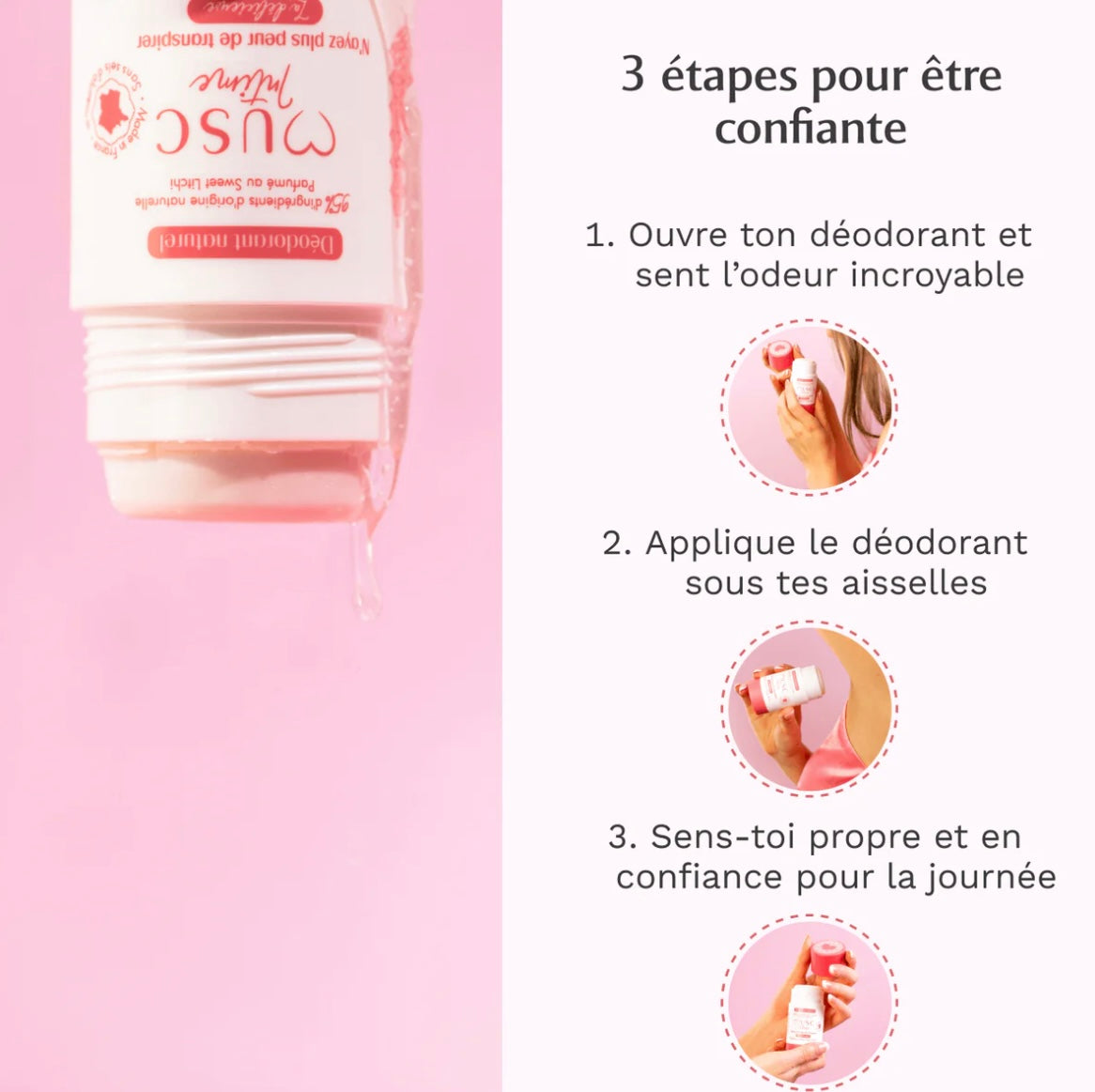 MUSC INTIME - Déodorant Sweet Litchi , La Délicieuse